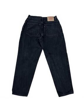 Vintage Levis 550 Womens Black Relaxed Fit Denim Jeans Petite Size 12